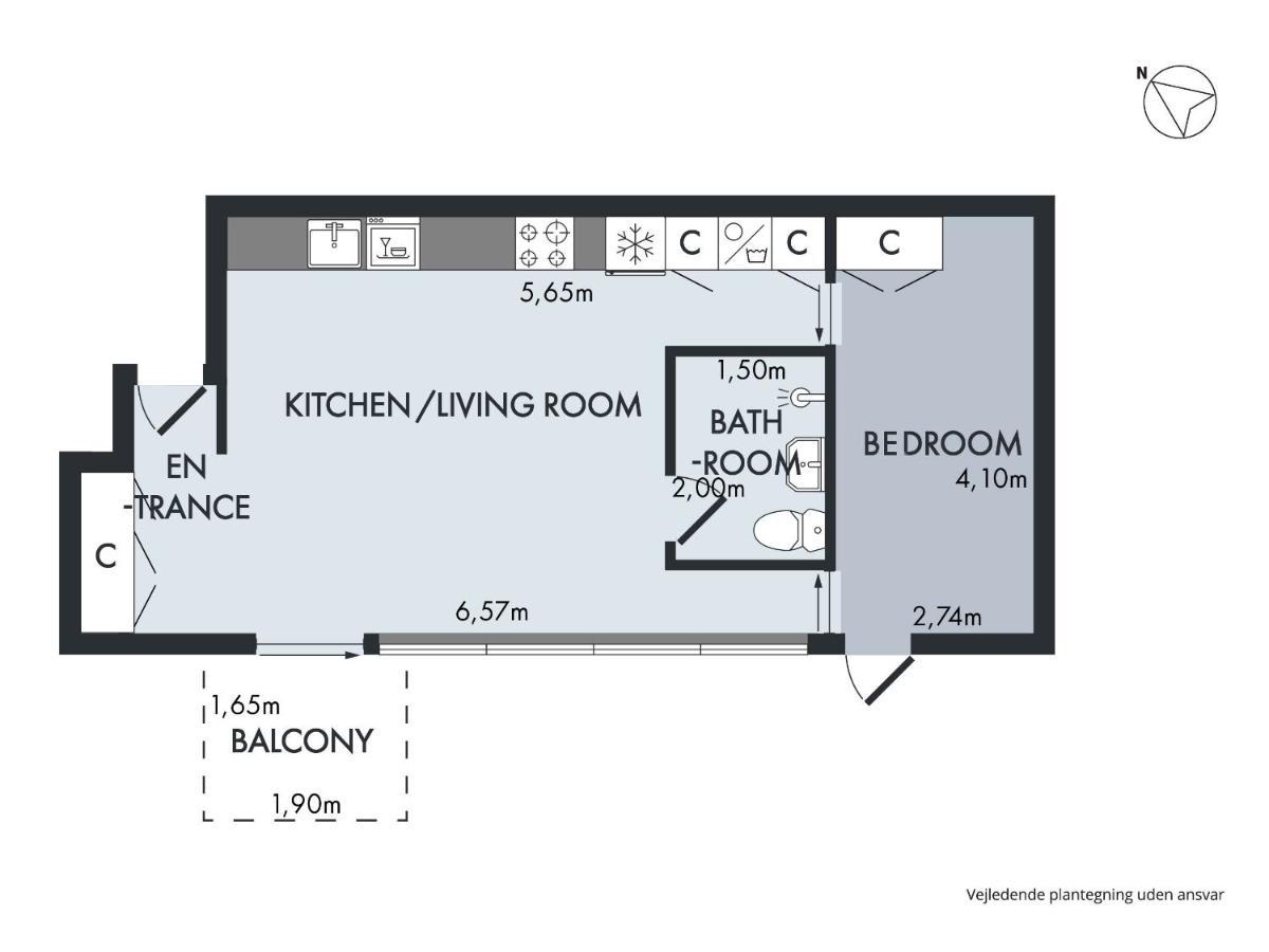 Appartement Sanders Keep - Chic One-bedroom In The Middle Of Nordhavn Copenhague